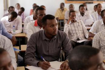 Teachers at a training session in somalia