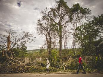 After hurricane matthew wreaked havoc in haiti last year, our team began disaster response in affected areas. photo: sean sheridan for mercy corps