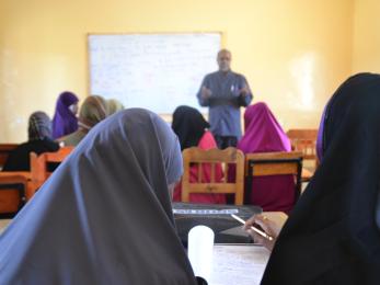 Girls in somalia participate in mercy corps' teacher training program. photo: lindsay murphy/mercy corps