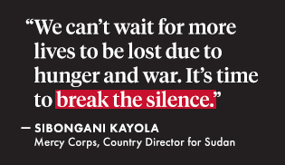 No time to lose as famine stalks millions in Sudan