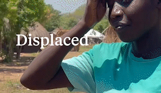Displaced, yet determined