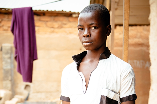 Young refugee boy.
