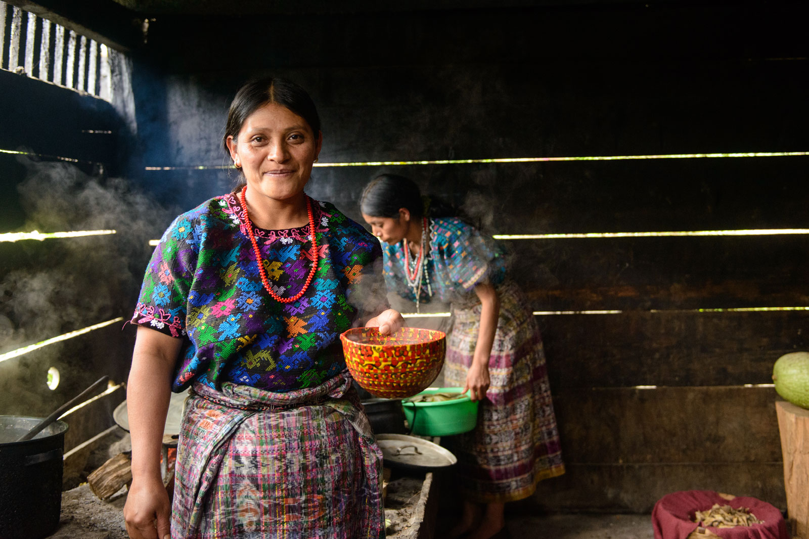 Two women cooking in Guatemala. Photo: Miguel Samper for Mercy Corps