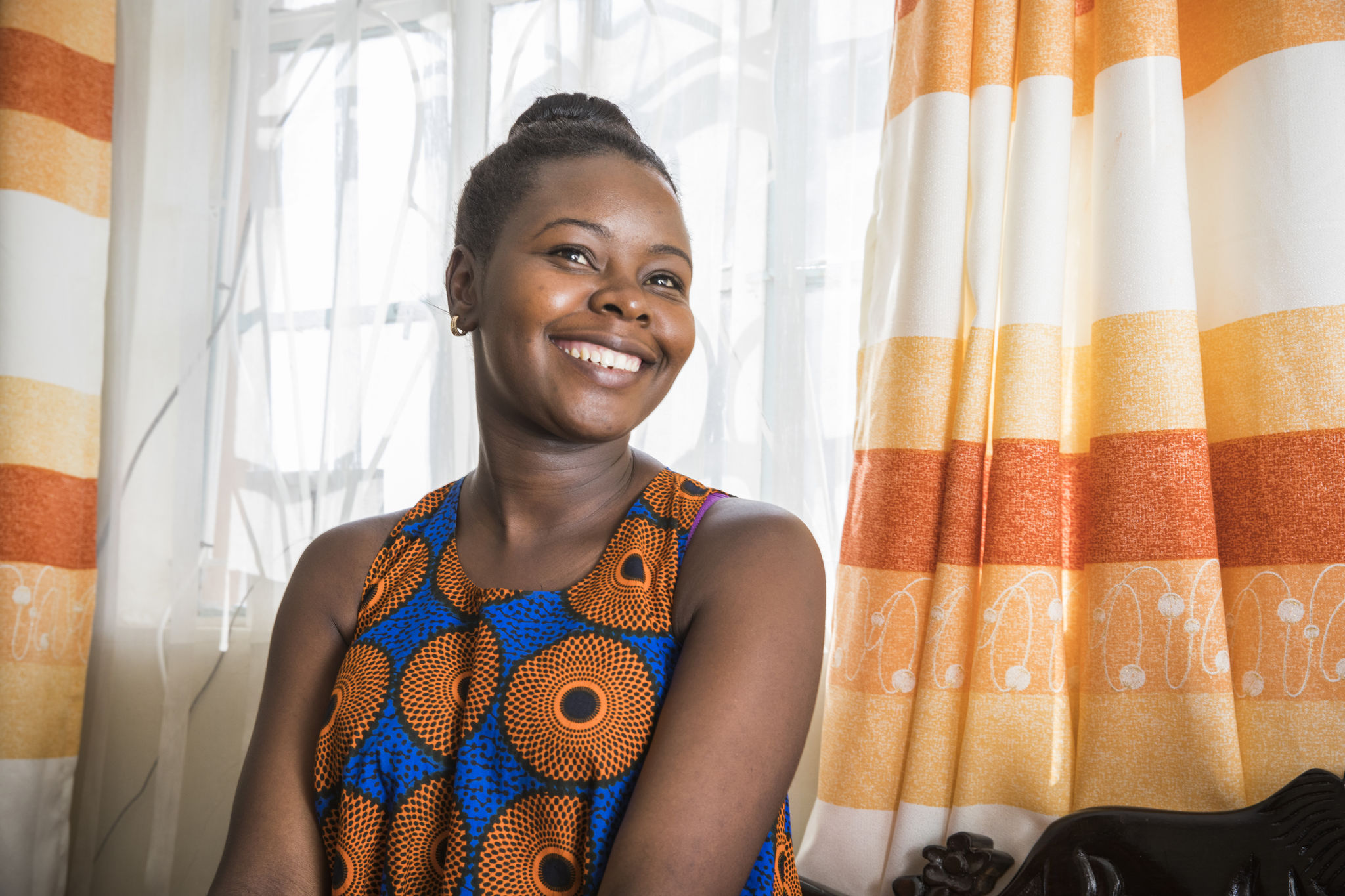 woman smiling