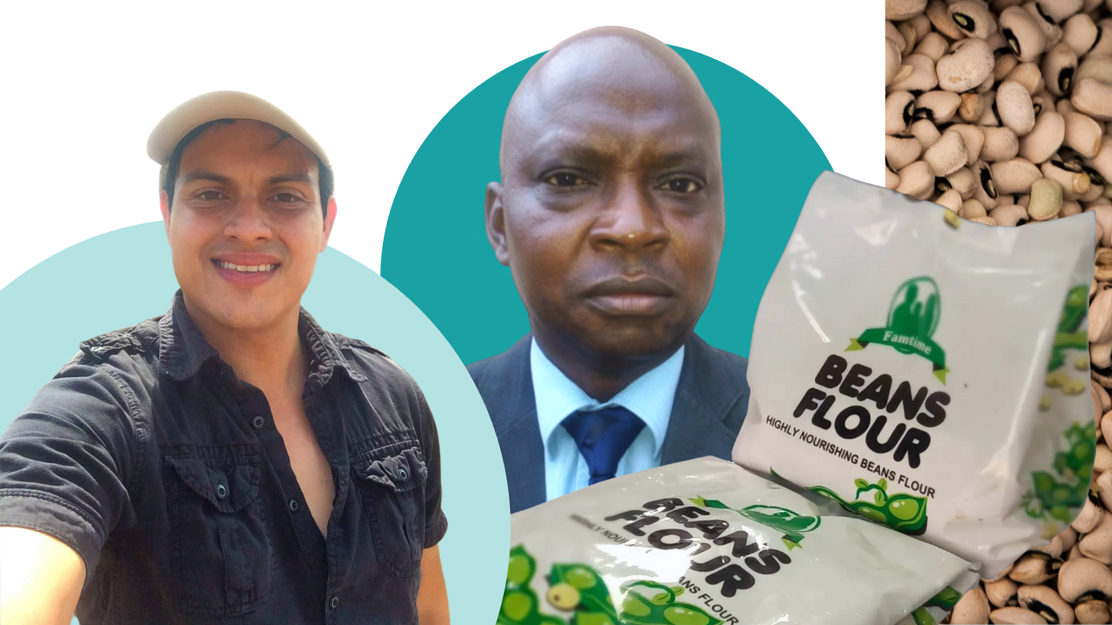 Entrepreneurs Carlos Villatoro and Razaq Ogunbanwo connect through MicroMentor to help Razaq’s food business grow. 