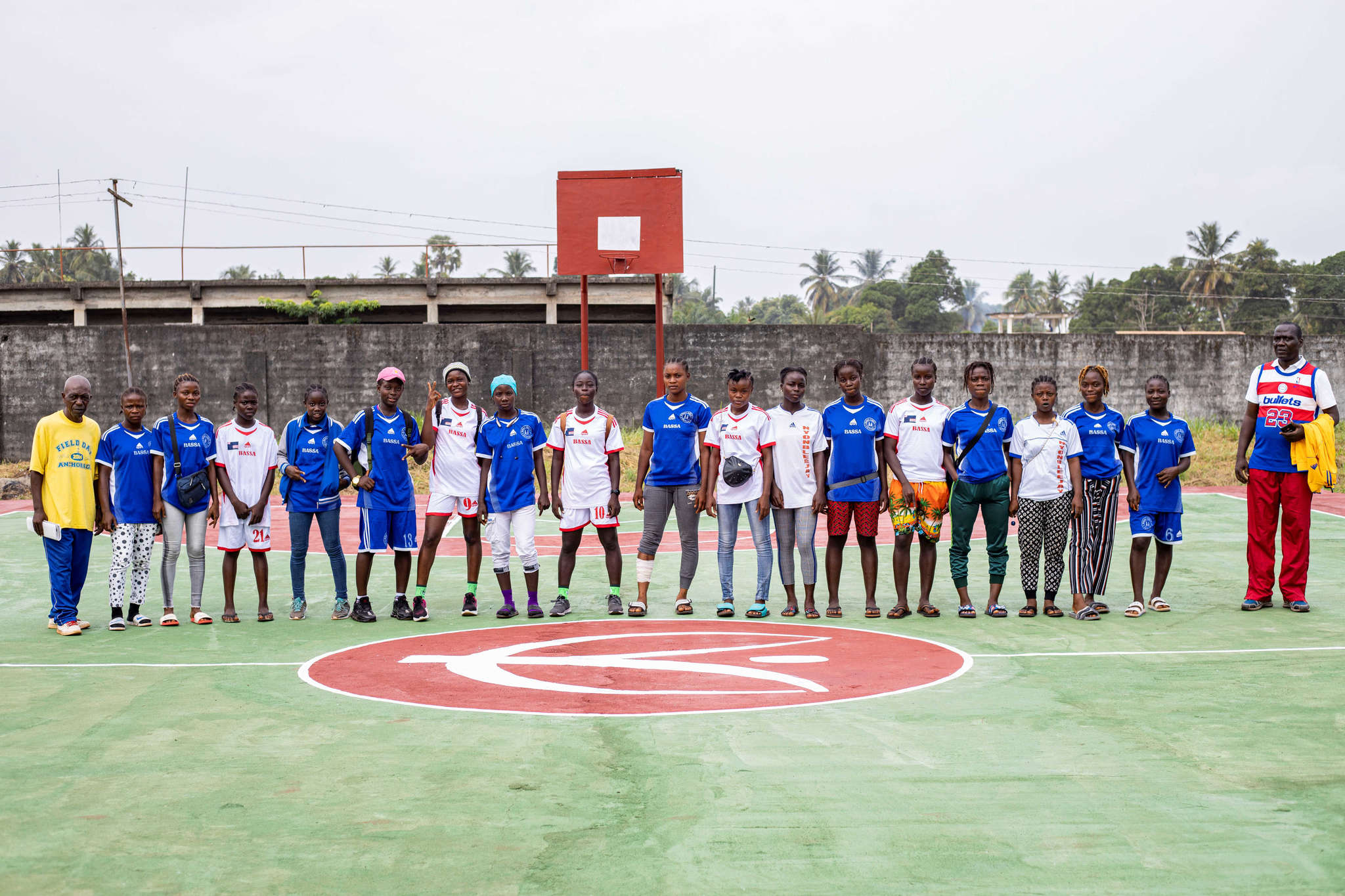 Participants attending an event at a refurbished youth opportunity center, which offers mentoring, supported by mercy corps in buchanan, liberia.. 