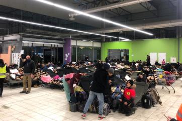 Photos taken by our team members in the region showing some of the challenges at the polish border as displaced families seek refuge and essential supplies