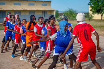 Young people training.