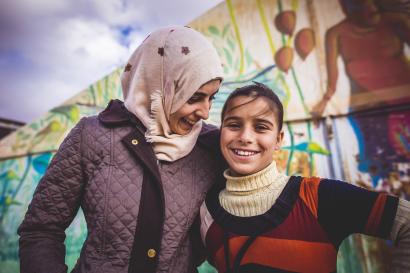 Woman and girl in jordan