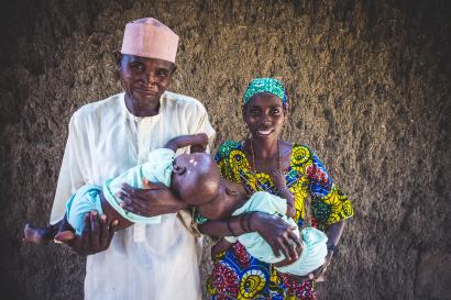 Alhaj, left, with his wife kursya and their baby twin boys