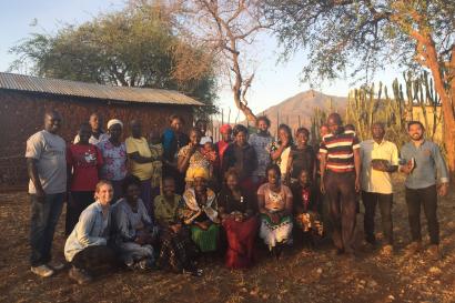 Group of people in uganda posing for the camera