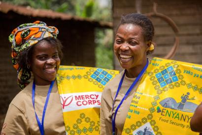 Mercy corps team members smiling