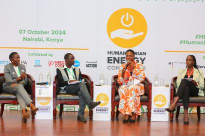 Panelists at the humanitarian energy conference in nairobi in october 2024.