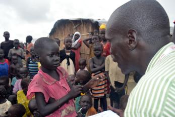 Meeting of a hygiene session for children