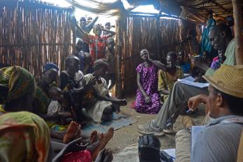 Meeting with mercy corps' hygiene promoters