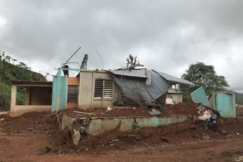 Destroyed house