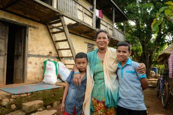 Santu with her two sons