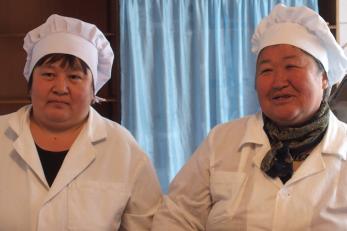 Chefs in kyrgyz school