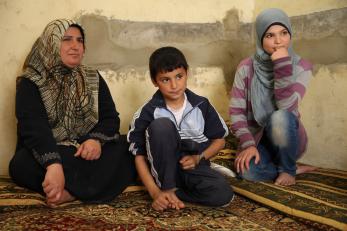 Malek and houda pictured with their mother.