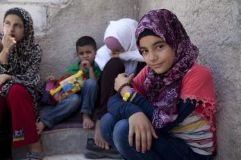 Image: syrian refugees living in hartha, jordan