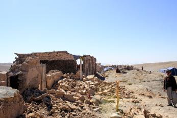 Once home to more than 300 families, this village in northwest afghanistan was destroyed by the magnitude 6.3 earthquake that struck on october 7.