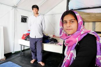 Afghan refugees in greece