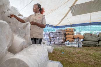 A mercy corps team member in zimbabwe