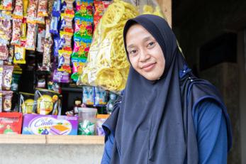 Endah, a coffee farmer and member of a coffee-farming community in west java, indonesia.