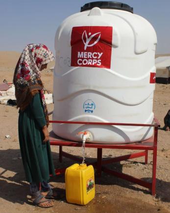 Mercy corps is providing clean drinking water, hygiene supplies, and cash assistance to communities in herat province.