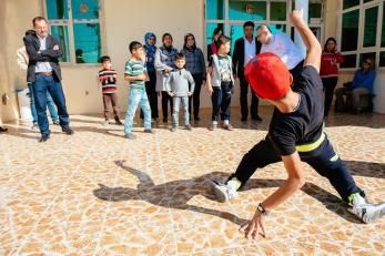 Sepan performing at the community center