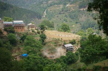 Balthali village landscape in nepal