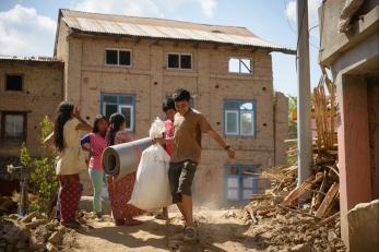 Villages on the outskirts of Kathmandu had been overlooked by relief efforts until our team reached them with emergency supplies this week. All photos: Miguel Samper for Mercy Corps