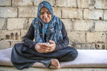 Woman with cell phone