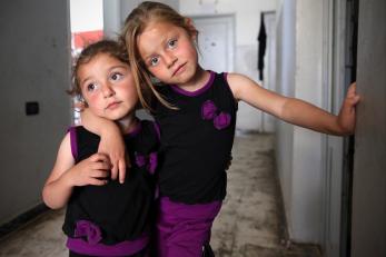 Two young girls in Lebanon