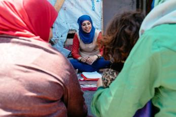 Suzanne leading a women's group