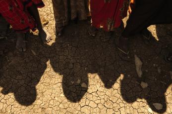 Dry, cracked ground in somalia