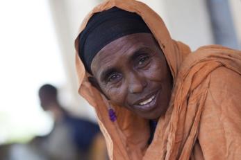 woman smiling