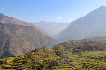 natural landscape with mountains