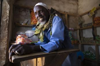 Man in small shop