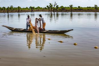 two men fishing