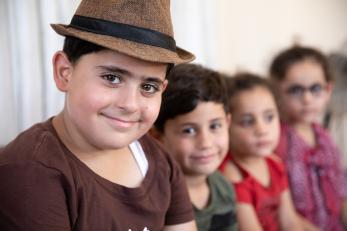 children smiling at camera