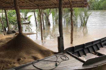 Myanmar river scene.