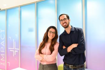 Hakini co-founders, Sondos Mleitat and Majd Manadre.