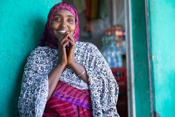 Ethiopian woman smiling