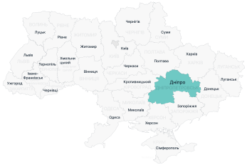 A map of ukraine.