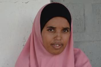 Nurse Fardosa Aden treated Hawa with fortified milk. Mercy Corps works with the government to train health workers for these stabilization centers.