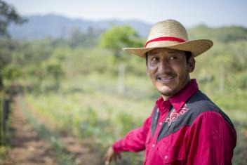 Julio lives in an area of Guatemala vulnerable to hunger and malnutrition. He struggled to provide for his family until Mercy Corps helped him turn his small farm into a thriving business with training and more diverse crops. PHOTO: Laura Hajar for Mercy Corps (2015)