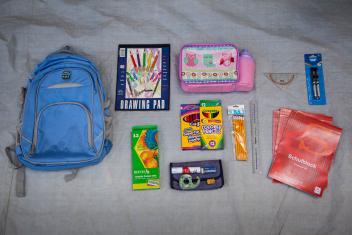 School supplies support young refugees’ learning and chance to have a bright future. Photo: Sumaya Agha/Mercy Corps