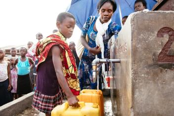 The line at the tap stand can be long at peak morning and evening hours, requiring at least an hour to wait. And the majority who are waiting are young girls like Angel.