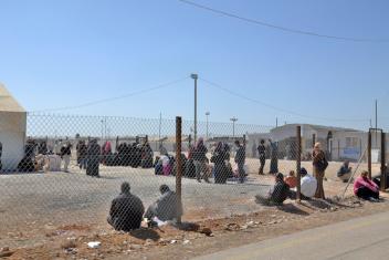 The registration area for new arrivals. Za'atari is run jointly by the Jordanian Government and the UN High Commissioner for Refugees. Refugees cross the border at night, under the cover of darkness. The Jordanian army receives them at the border and the IOM busses them to nearby Za'atari where they are registered, receive ration cards and medical attention if needed. ALL PHOTOS: Lisa Hoashi/Mercy Corps